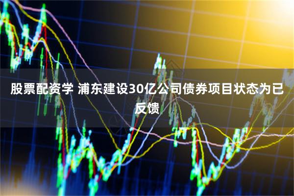 股票配资学 浦东建设30亿公司债券项目状态为已反馈